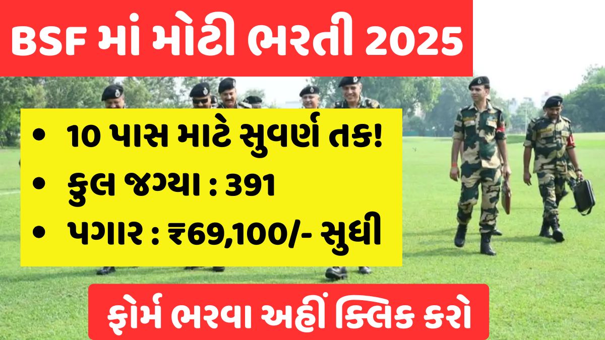 BSF Recruitment 2025 Online apply date
